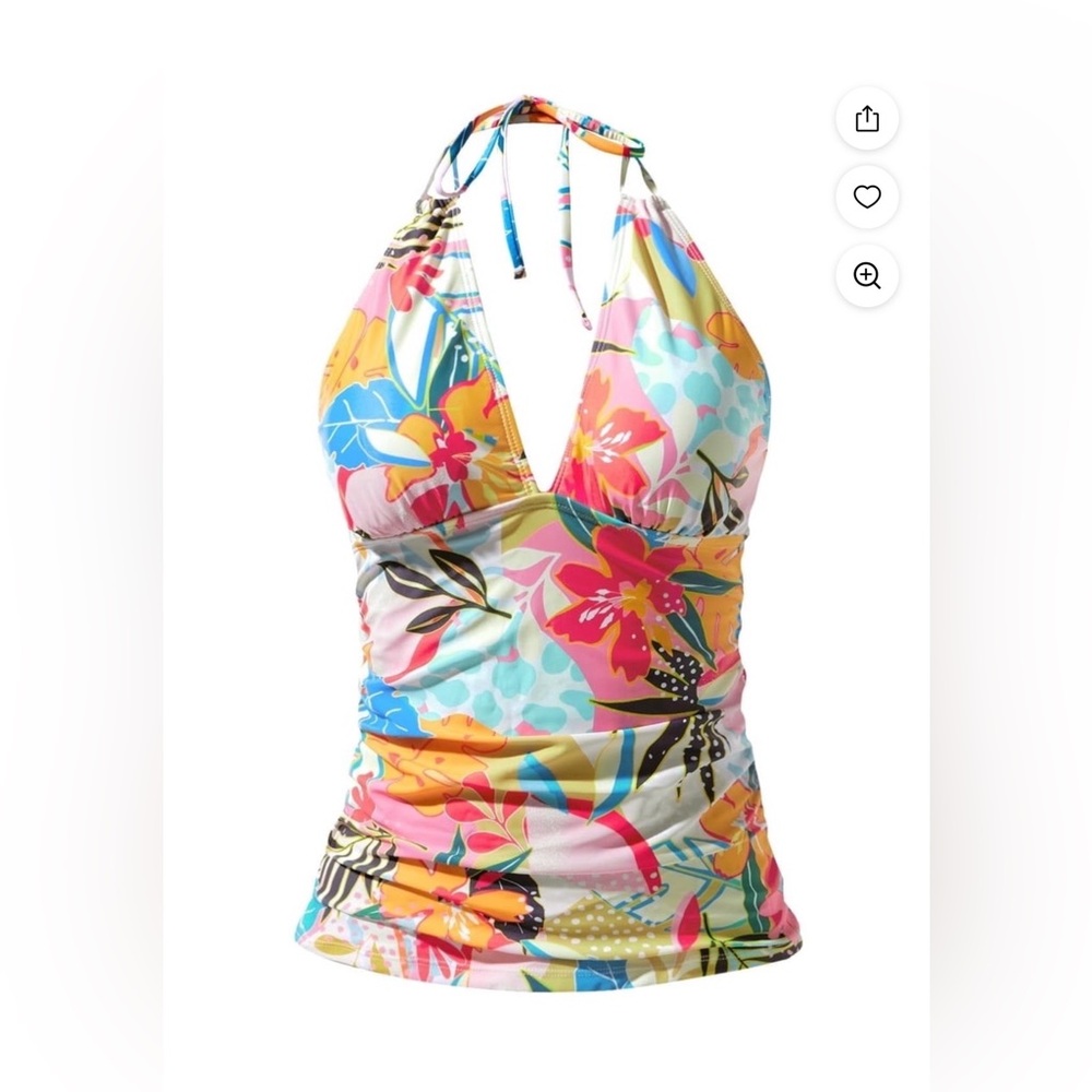 Floral Halter Tankini Top